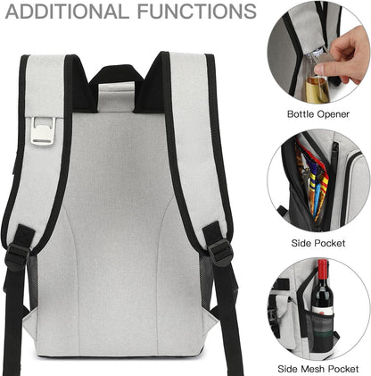 TUGUAN Cooler Backpack 36 Cans Insulated Leak Proof Lightweight Lunch Backpack for Men Work Portable Travel Thermal Bag Compartment Camping Hiking Beach Pincnic Cooler for Women