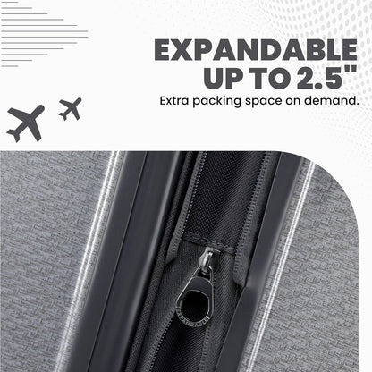 Spyder Traverse 3 Piece Luggage Set, 360° Spinner Wheels, TSA Approved Lock, (20 Inch Carry On, 25 Inch Medium, 29 Inch Large), Silver