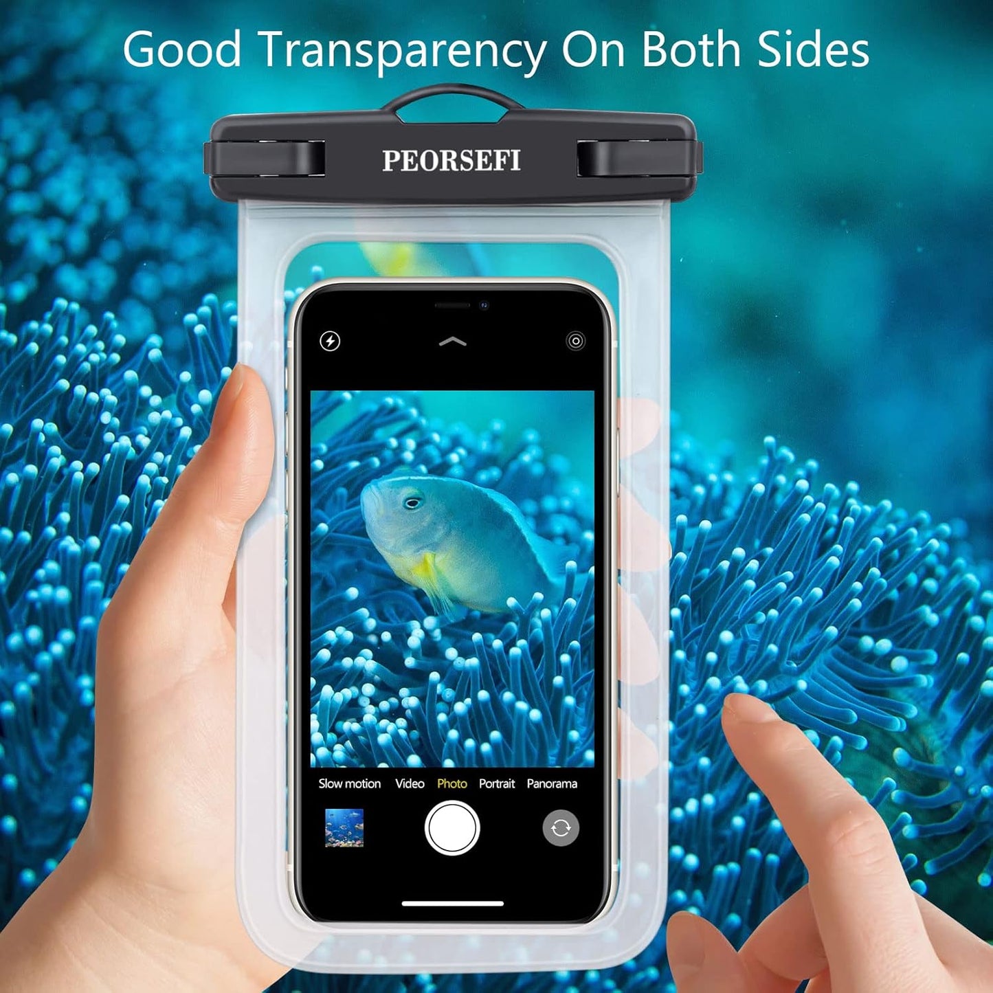 Universal Waterproof Phone Pouch-Waterproof Phone Case for iPhone 15 14 13 12 Pro Max XS Plus Galaxy S24+ S23 Up to 7",IPX8 Waterproof Cellphone Dry Bag Beach Vacation Cruise Ship Essentials-2 Pack