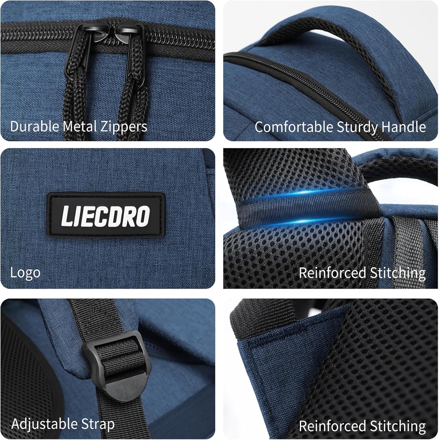 Blue Backpacks for Men, Backpack for School, School Backpack for Boys Teens, 15.6 inch Laptop Back Pack with USB Charging Port, College Book Bag, Business Work Travel Bookbag, mochilas para hombres