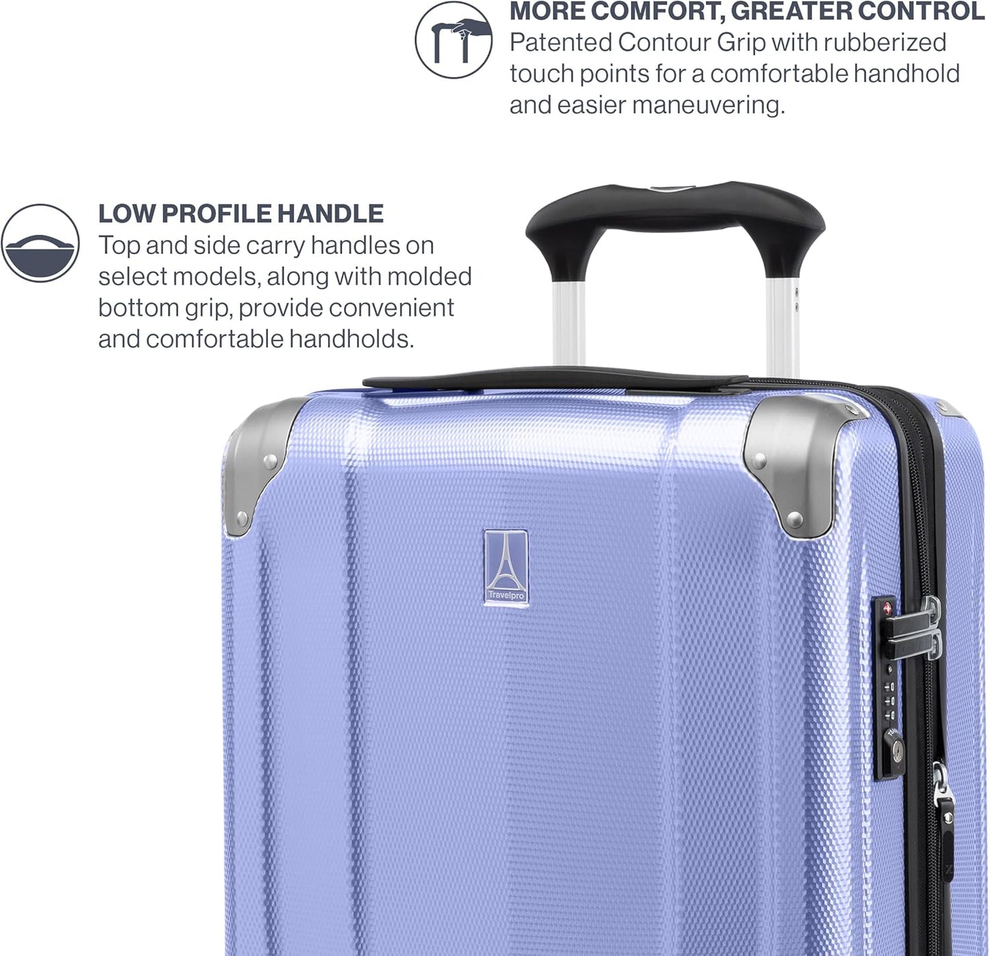 Travelpro Pathways 3 Hardside Expandable Luggage, 8 Spinner Wheels, Lightweight Hard Shell Suitcase, Checked Large 28 Inch, Persian Violet