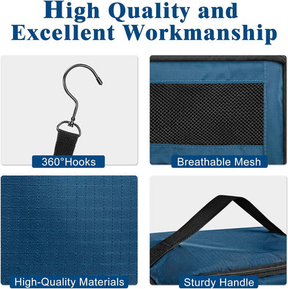 Hanging Travel Organizer, Carry on Luggage Suitcase Organizer, Travel Essentials Portable Travel Shelves Packing Cube for Travel Cruise Small,Navy Blue