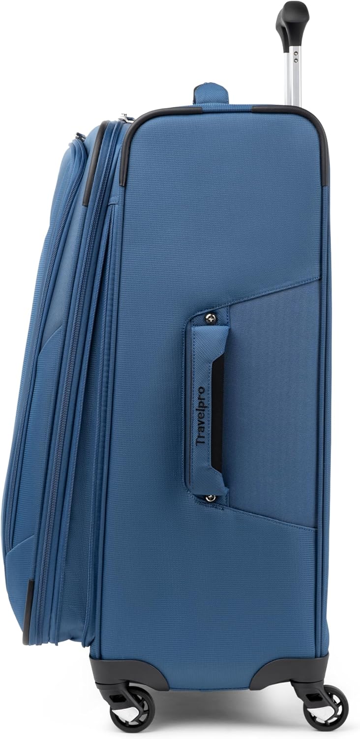 Travelpro Maxlite 5 Softside Expandable Checked Luggage with Spinner Wheels, Lightweight, 25-Inch — Ensign Blue