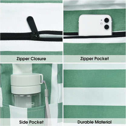 Becokan Beach Bags for Women Large Waterproof Beach Tote Bag Zipper Beach Bags Waterproof Sandproof Swim Pool Bag Large Tote