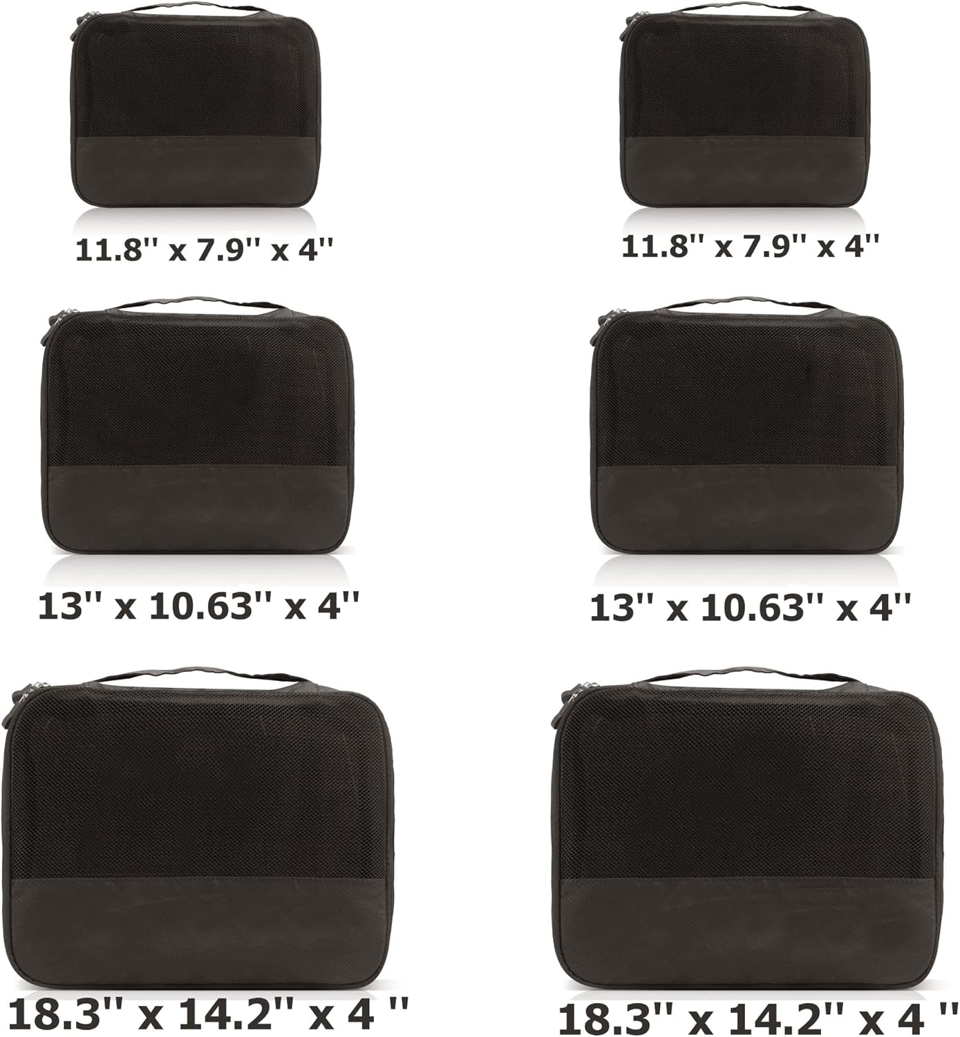 DoubleTrip Packing Cubes for Suitcases Carry on Luggage Organizer 6 Set Travel Accessories Lightweight Storage Bag Space Saver Clothes Pouch Large