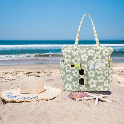 Waterproof Beach Tote Pool Bags for Women Ladies Extra Large Gym Tote Carry On Bag With Wet Compartment for Weekender Travel