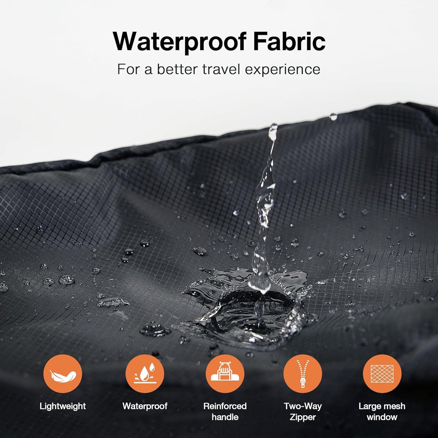 5 Set Packing Cubes Travel for Luggage Durable Suitcases Organizer Bags Lightweight Airplane Travel Vacation Essentials Accessories for Carry on (Black)