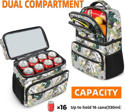 MATEIN Cooler Backpack, 26 Cans Insulated Lunch Backpack for Men Women, Leakproof Double Layer Lunch Cooler Bag Lightweight Soft Lunch Backpack with Cooler Compartment, Beach Camping Hiking Beer Gifts