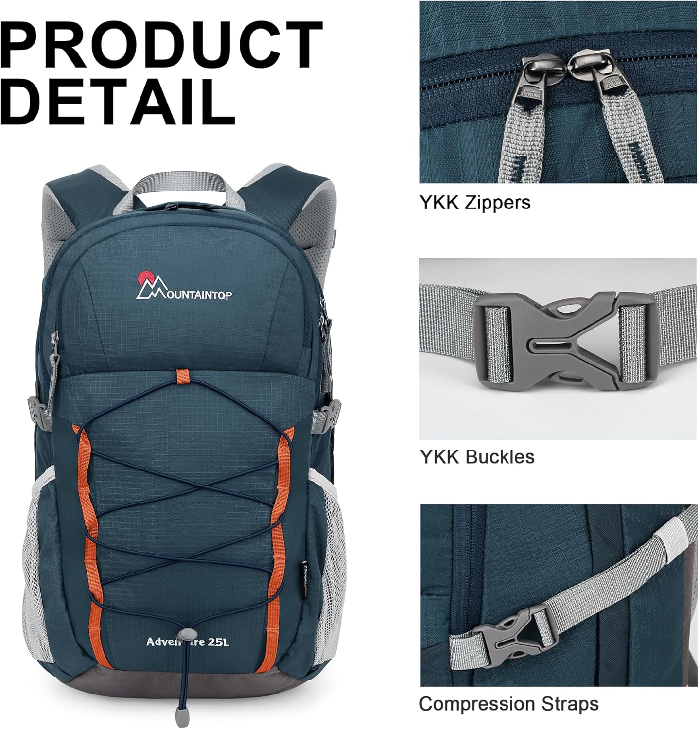 MOUNTAINTOP 25L/40L Hiking Backpack,Lightweight Travel Backpack for Men Women Outdoor Backpacking, Camping