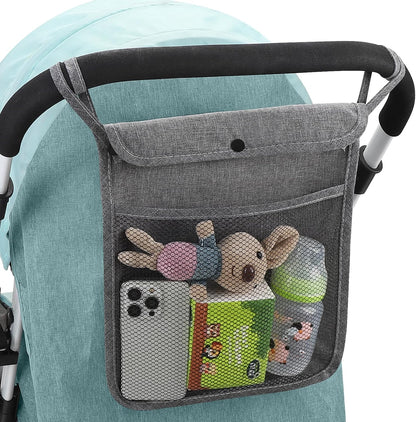 Accmor Universal Stroller Organizer, Mesh Bag Fits for Uppababy, Nuna, Britax, Doona Strollers, Non-Slip Adjustable Stroller Mesh Cargo Net Storage Caddy Accessories