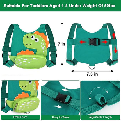 Toddler Harness Leash with Anti Lost Wrist Link, Accmor Cute Dinosaur Kids - Image 2