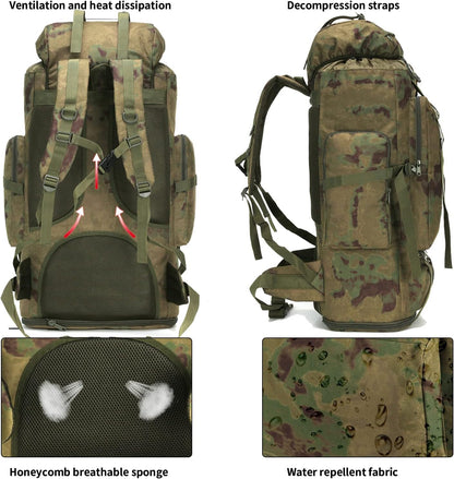 Hiking Backpack for Men 70L/100L Camping Backpack Military Rucksack Molle 3 Days Assault Pack for Climbing