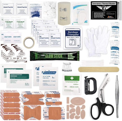 Everlit 180 Pieces Tactical First Aid Kit IFAK Molle EMT Pouch Outdoor Camping Emergency Kits for for Camping Boat Hunting Hiking Home Car Earthquake and Adventures