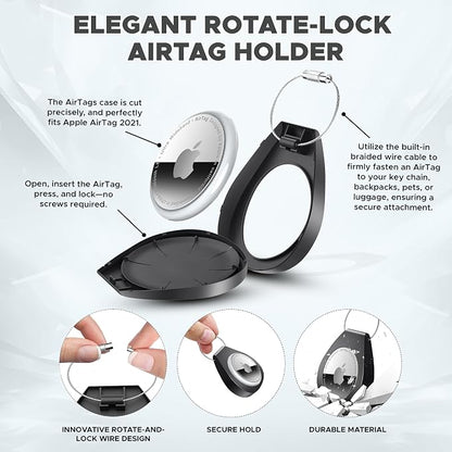 2 Pack AirTag Holders with Keychain - Image 5