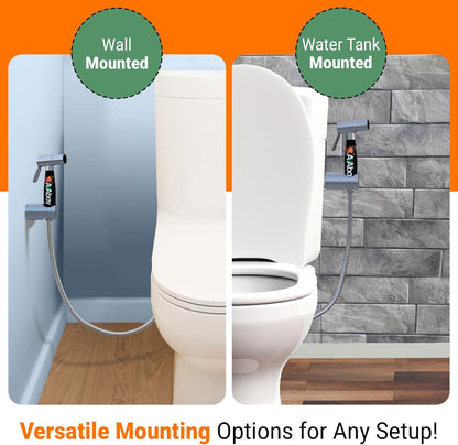 Hot and Cold Bidet Sprayer for Toilet w/Thermal Insulated Grip - Hot Water 180°F Handheld Sink Bidet Shataff - Diaper Sprayers - Muslim Shower Hand Held Attachment for Sink Hose Sprayer