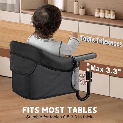 Hook On High Chair for Baby Toddlers (6-36 Months),Attach to Fast Table Chairs,Portable High Chair for Travel and Home,Restaurants,Foldable Storage Feeding Seat, Booster Seat for Kitchen Chair