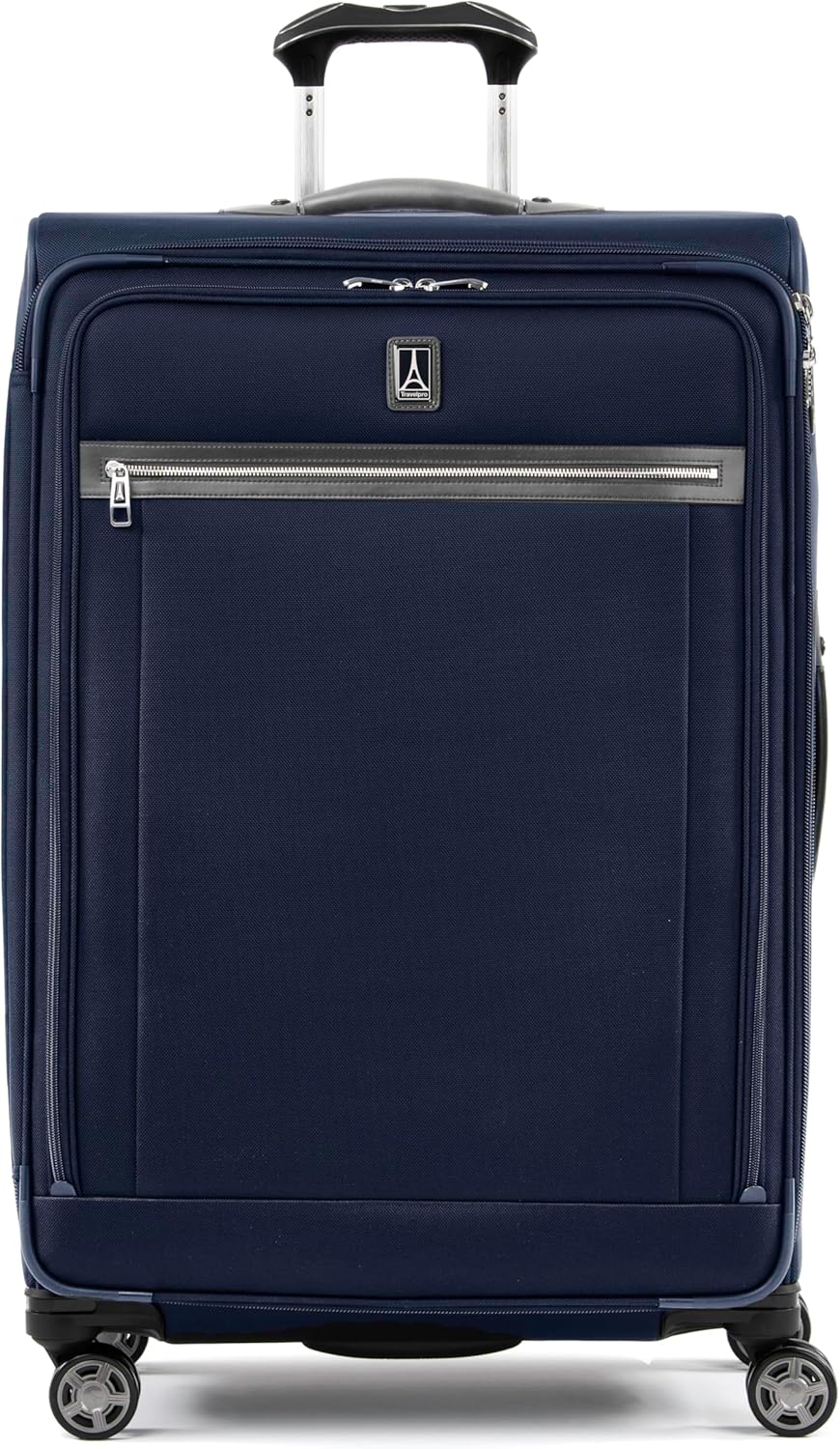 Travelpro Platinum Elite Softside Expandable Checked Luggage, 8 Wheel Spinner Large Suitcase, TSA Lock, Men and Women, Dark Blue, Checked Large 29-Inch
