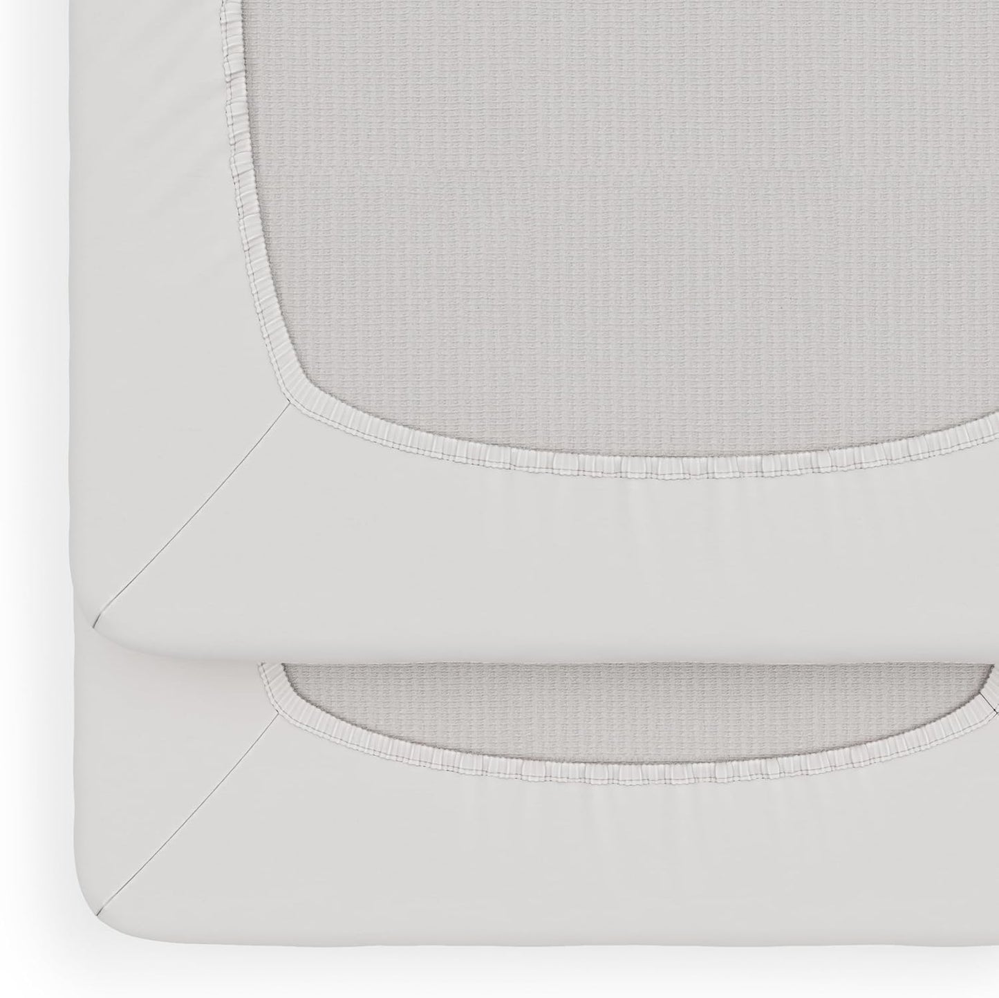 Foundations Boutique Folding Hotel Crib and Sheet Bundle - Includes Wooden Mini Crib with 3" Foam Mattress (White) and 6-Pack White Fitted Compact Sheets