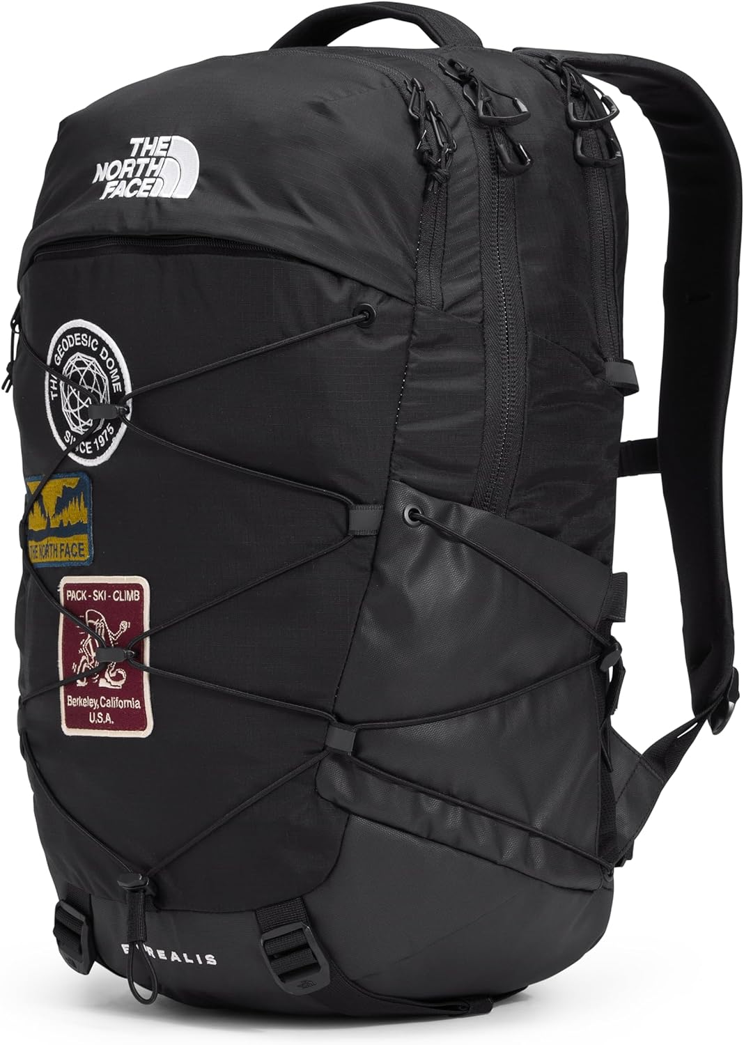 THE NORTH FACE Borealis Commuter Laptop Backpack | Water Repellent Finish, 16" Laptop Sleeve, Large Main Compartment for Everyday Carry, TNF Black U Borealis Patch/TNF White, One Size