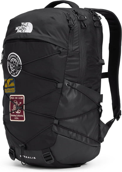 THE NORTH FACE Borealis Commuter Laptop Backpack | Water Repellent Finish, 16" Laptop Sleeve, Large Main Compartment for Everyday Carry, TNF Black U Borealis Patch/TNF White, One Size