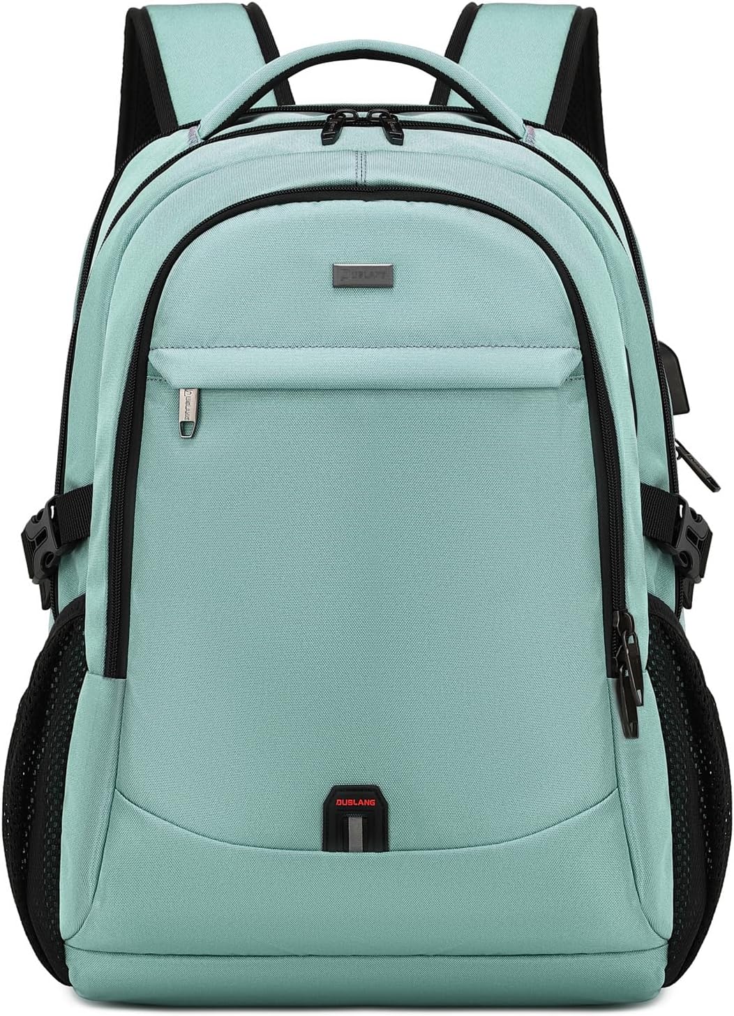 DUSLANG 17 Inch Laptop Backpack for Travel Water Resistant College Backpack for Men/Women Laptop Bag with USB Charging Port, Green A