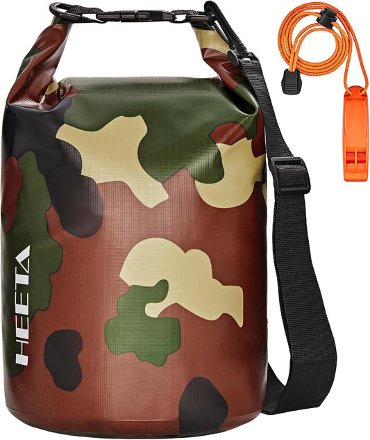 HEETA Waterproof Dry Bag for Women Men(Upgraded Version) 5L/10L/20L/30L/40L Roll Top Lightweight Dry Storage Bag Backpack with Emergency Whistle for Travel, Swimming, Boating, Kayaking, Camping, Beach