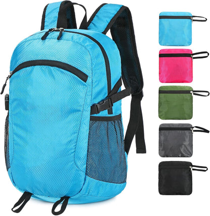 Small Hiking Daypack,15L Waterproof Hiking Backpack Packable Lightweight Travel Day Pack for Women Men (Blue, Small)
