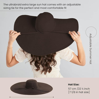 San Diego Hat Company Women's Ultrabraid X-Large Brim Hat, Adjustable Sun Hat with UPF 50+