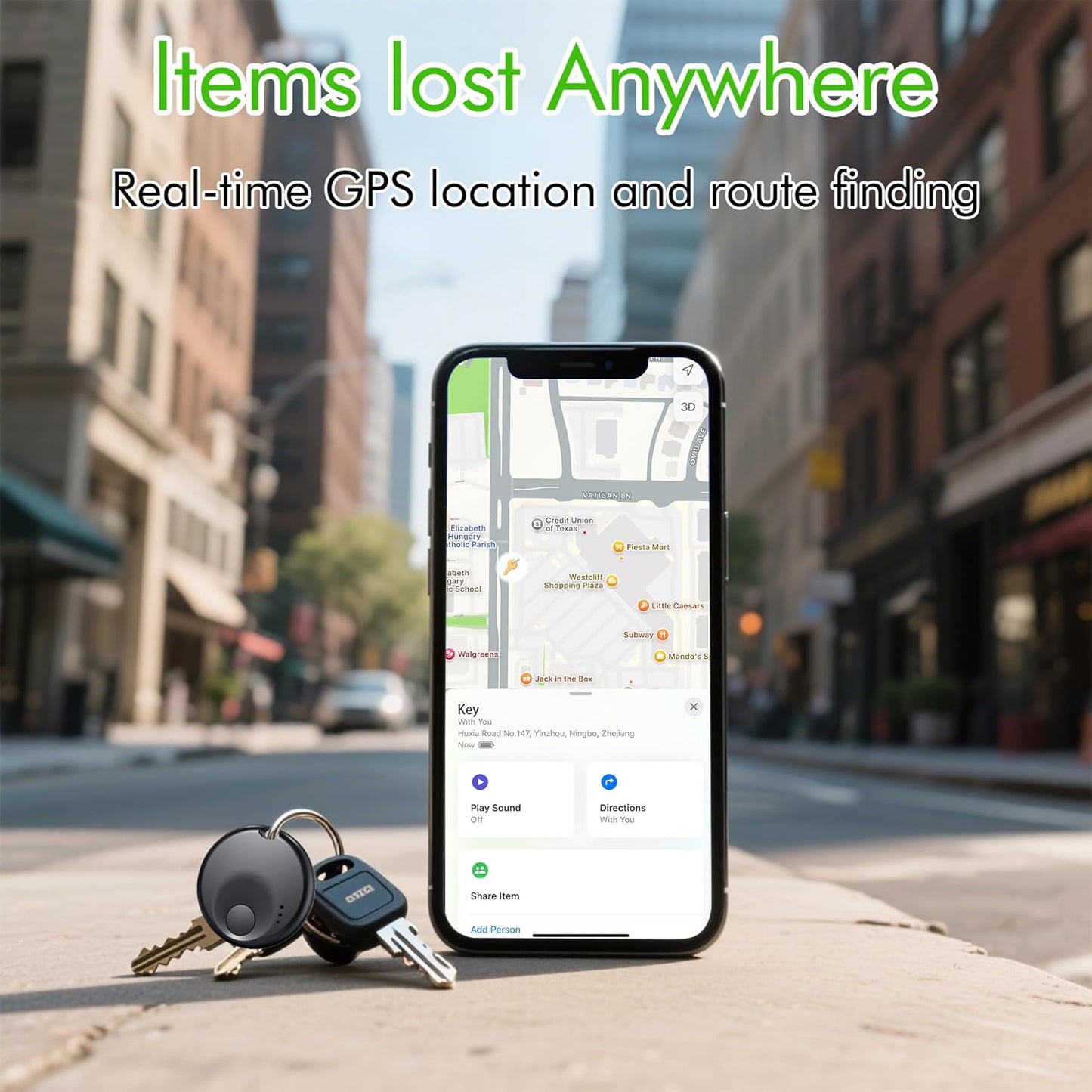 Tracker Tag-4 Pack - Smart Bluetooth Tracker, Works with Apple Find My APP (iOS Only, Not for Android), Smart Tag Keys Finder and Item Locator for Keys, Bags, Luggage, Pets and Wallet