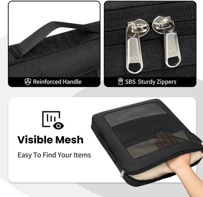 8 Set/6 Set/4 Set Compression Packing Cubes for Travel, Lightweight Vacation Travel Essentials, Travel Accessories for Suitcase Organizer Bags Set, Durable Luggage Organizer