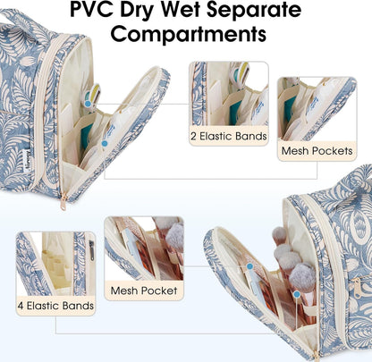 Narwey Hanging Toiletry Bag for Women Travel Makeup Bag Organizer Toiletries Bag for Cosmetics Essentials Accessories