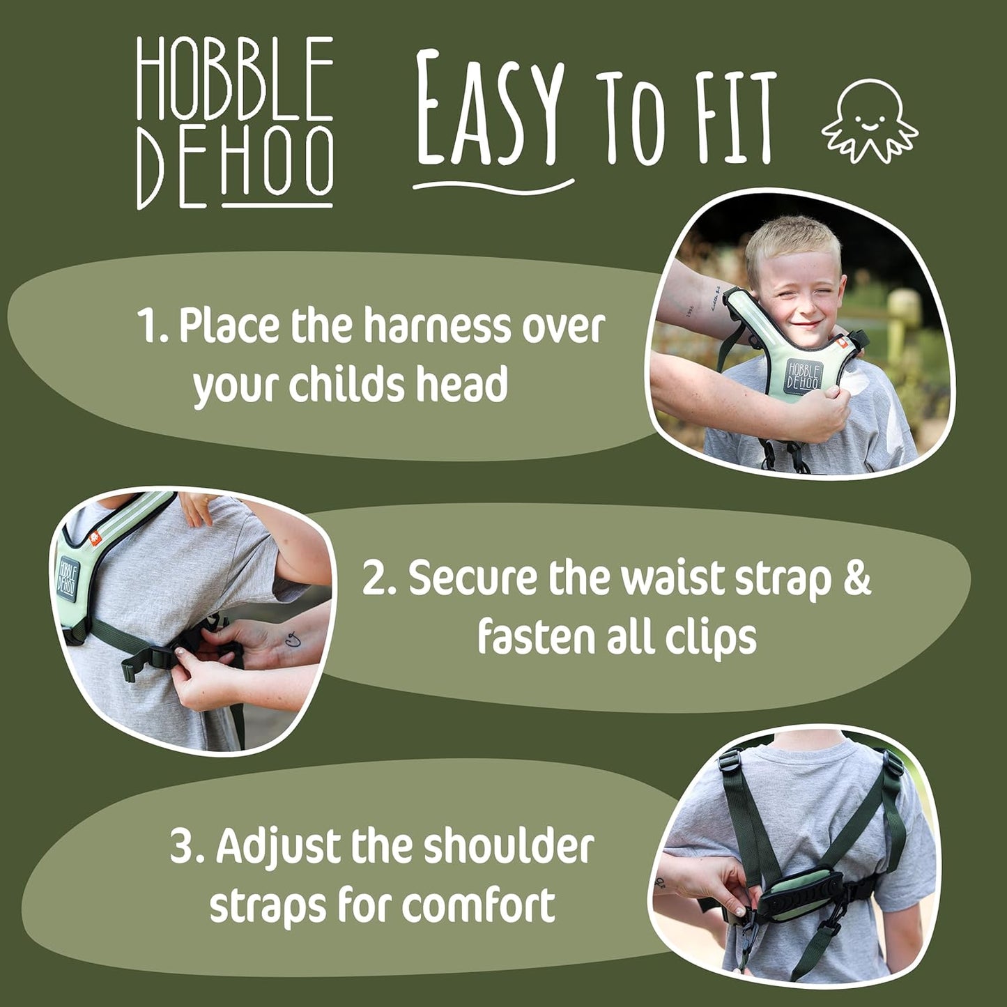 Hobble De Hoo Child Safety Harness | Premium Adjustable Toddler & Kids Harness Ages 2–7 | Autism Support