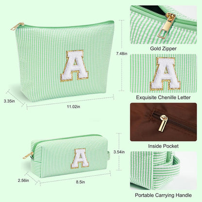 YOOLIFE Gifts for Girls & Women, Teen & Birthday Gifts, Personalized Initial Makeup Bag