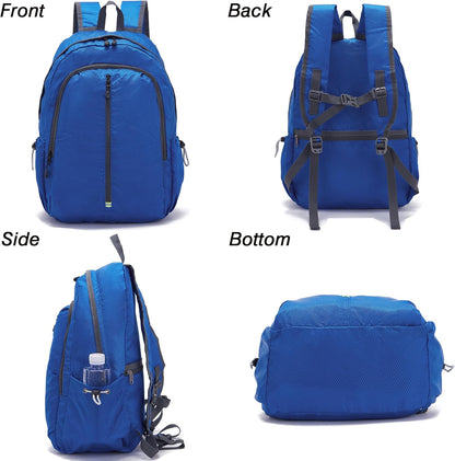 YZAOLL 25L Lightweight Packable Hiking Backpack Waterproof Hiking Daypack for Women Men Gym Backpack Travel Camping VacationDarkBlue