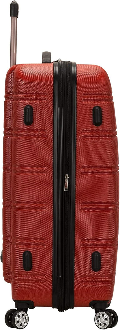 Rockland Melbourne Hardside Expandable Luggage with Spinner Wheels, RED, 2 Piece (20/28)
