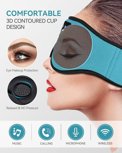 MUSICOZY Sleep Headphones 3D Bluetooth 5.4 Headband Sleep Mask, Wireless - Image 2