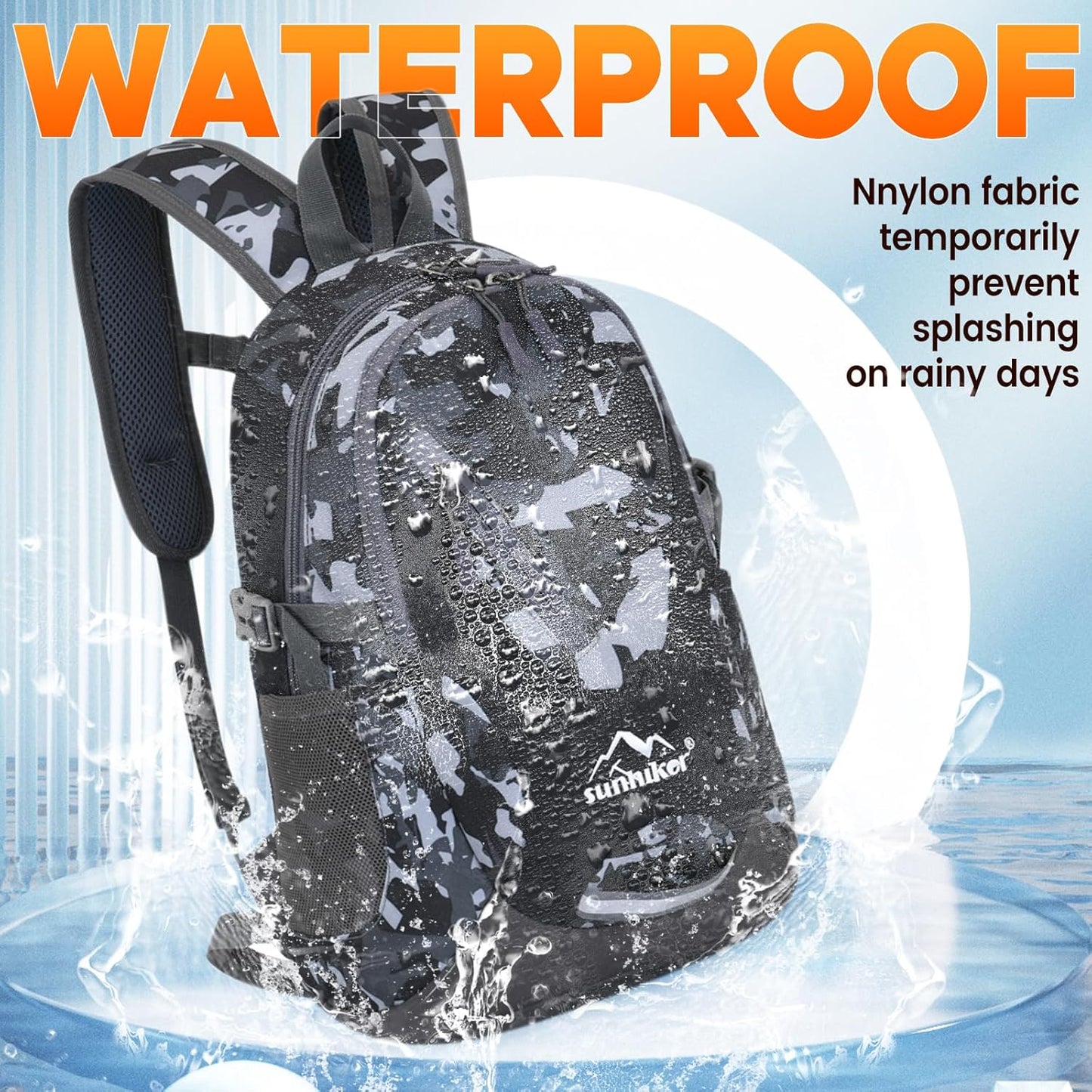 sunhiker Small Cycling Hiking Backpack Water Resistant Travel Backpack Lightweight Daypack M0714 （20-25L）