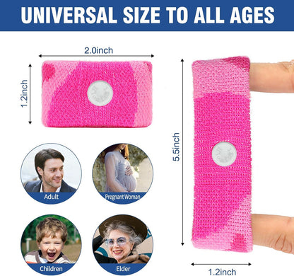 Motion Sickness Bands Anti Nausea Wristband for Adult and Kids Morning Sickness Relief for Pregnant Women Acupressure Nausea Relief for Car, Sea, Air Sickness - 1 Pair Camo Pink