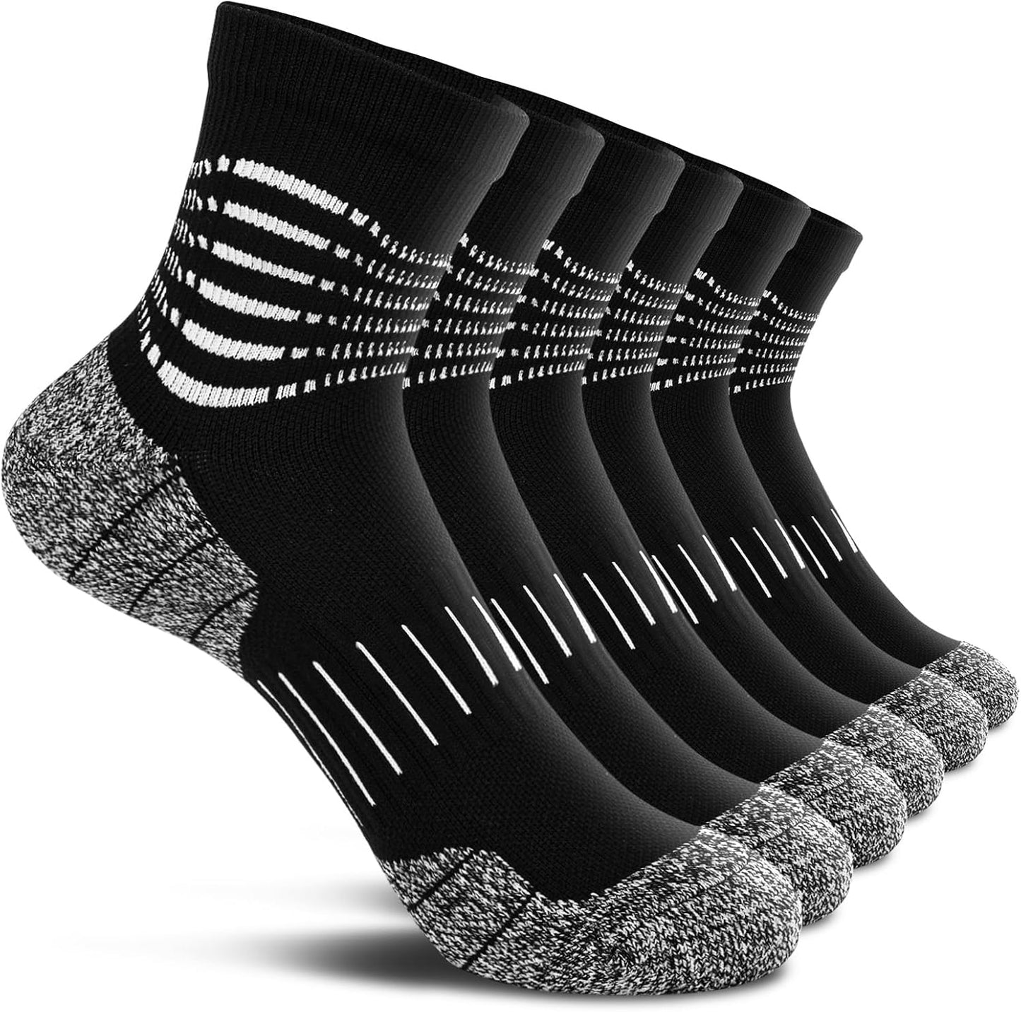 IRAMY Ankle Compression Socks for Men Athletic Running Socks with Cushioned Support 3 Pairs