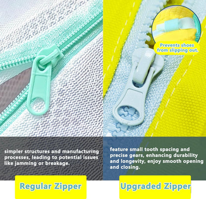 2Pcs Shoe Washing Machine Bags, Laundry Shoe Bags for Washer and Dryer, Sturdy Zipper with Hook Design, Reusable Washing Bag for Sneaker, Tennis, Fits All Shoe Types & Sizes, （Yellow 2 Packs）