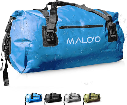 Malo'o Waterproof Dry Bag Duffel 40L/60L/100L, Roll Top Duffel Keeps Gear Dry for Kayaking, Rafting, Boating, Swimming, Camping, Hiking, Beach, Fishing - Internal & External Pockets and Molle Loops