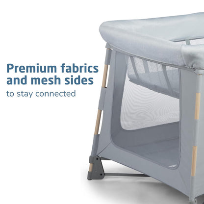 Maxi-Cosi Swift Baby Playard with Mat, Baby Playpen, Play Yard with Bassinet, Portable Playpen for Babies and Toddlers, Classic Slate