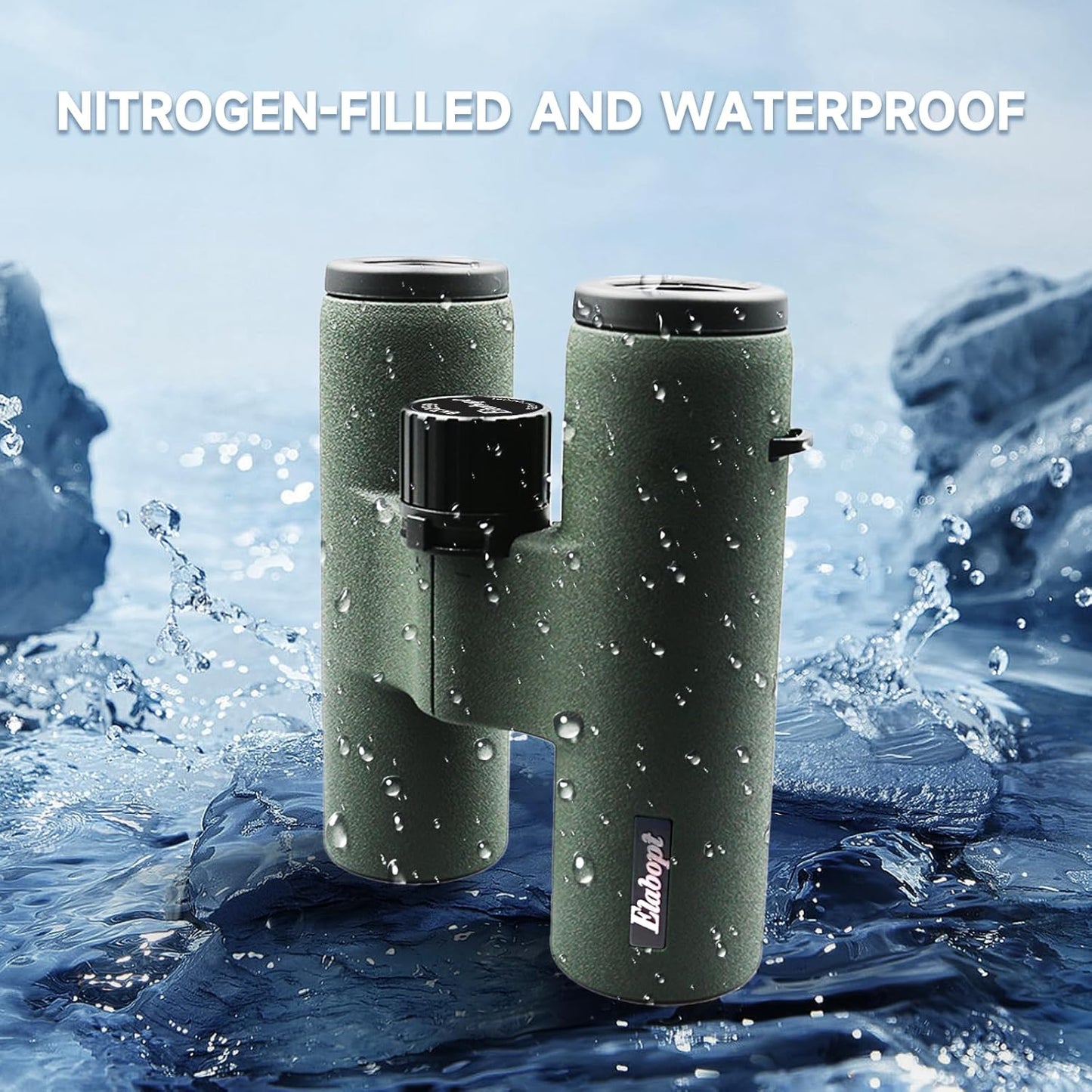 8x32ED Compact Binoculars for Adults – High-Powered BAK4 Prisms, Diamond White Coating, Waterproof & Fogproof, Rubber Armored – Ideal for Bird Watching, Hunting, Travel, Outdoor Sports