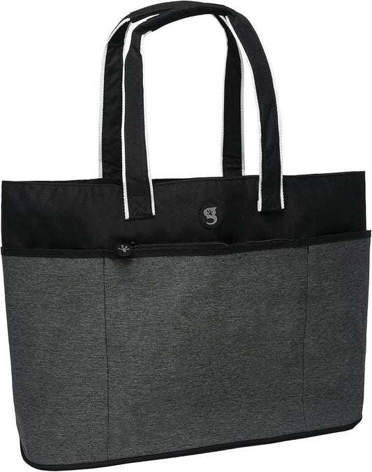 geckobrands Oversized Beach Tote – Large and Stylish Beach Bag with 4 Exterior Pockets and Zippered Internal Compartment