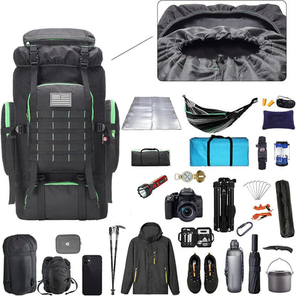 Hiking Backpack for Men 70L/100L Camping Backpack Military Rucksack Molle 3 Days Assault Pack for Climbing