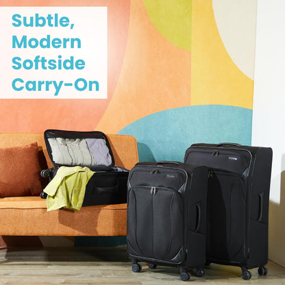 American Tourister 4 KIX 2.0 Expandable Softside Luggage with Spinner Wheels, 28 SPINNER, BLACK