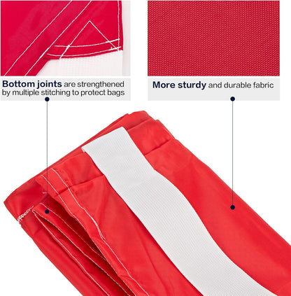 HOMEST XL Nylon Laundry Bag with Strap, Large Dirty Garments Organizer, Easy Fit a Hamper or Clothing Basket, Can Carry Up to 4 Loads of Clothes, Red