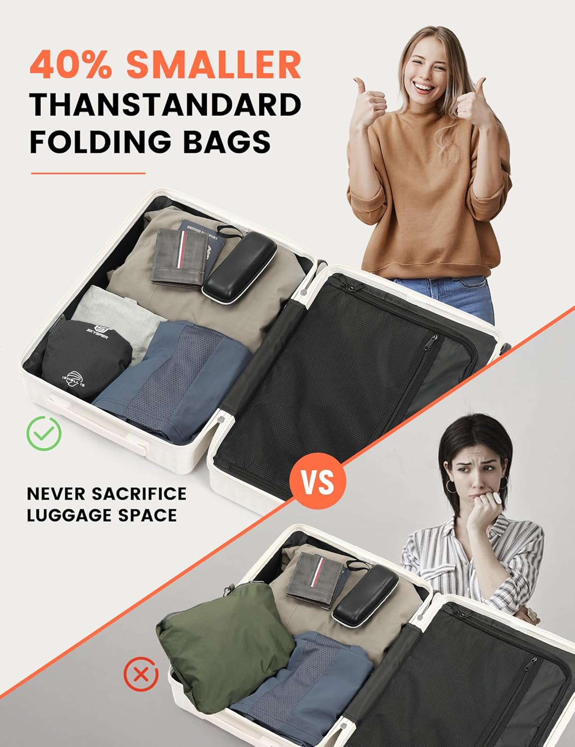 SKYSPER 15L Lightweight Small Hiking Backpack for Women Men, Foldable Travel Daypack, Packable Camping Backpack, Mini Outdoor Hiking Bag (Black)