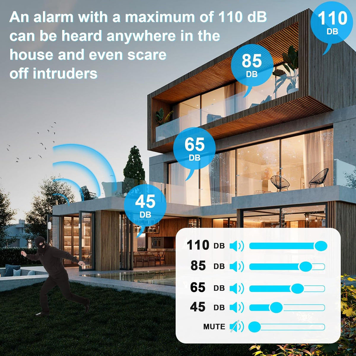 SanJie Door Chime, Wireless Door Chimes When Door Open Entry for Business/Home/Office/Store (500ft Range 26 Chimes Adjustable Volume)