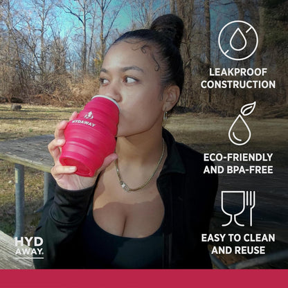 HYDAWAY 17oz Collapsible Water Bottle - BPA-Free, Leakproof, Lightweight, and Space-Saving - Perfect for Travel, Hiking, and Everyday Hydration